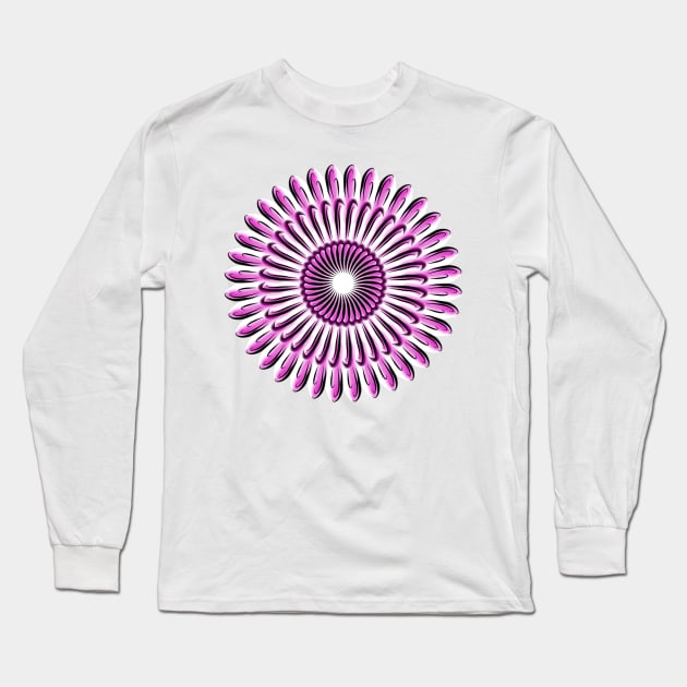 Purple Hook Flower Long Sleeve T-Shirt by RavenRarities